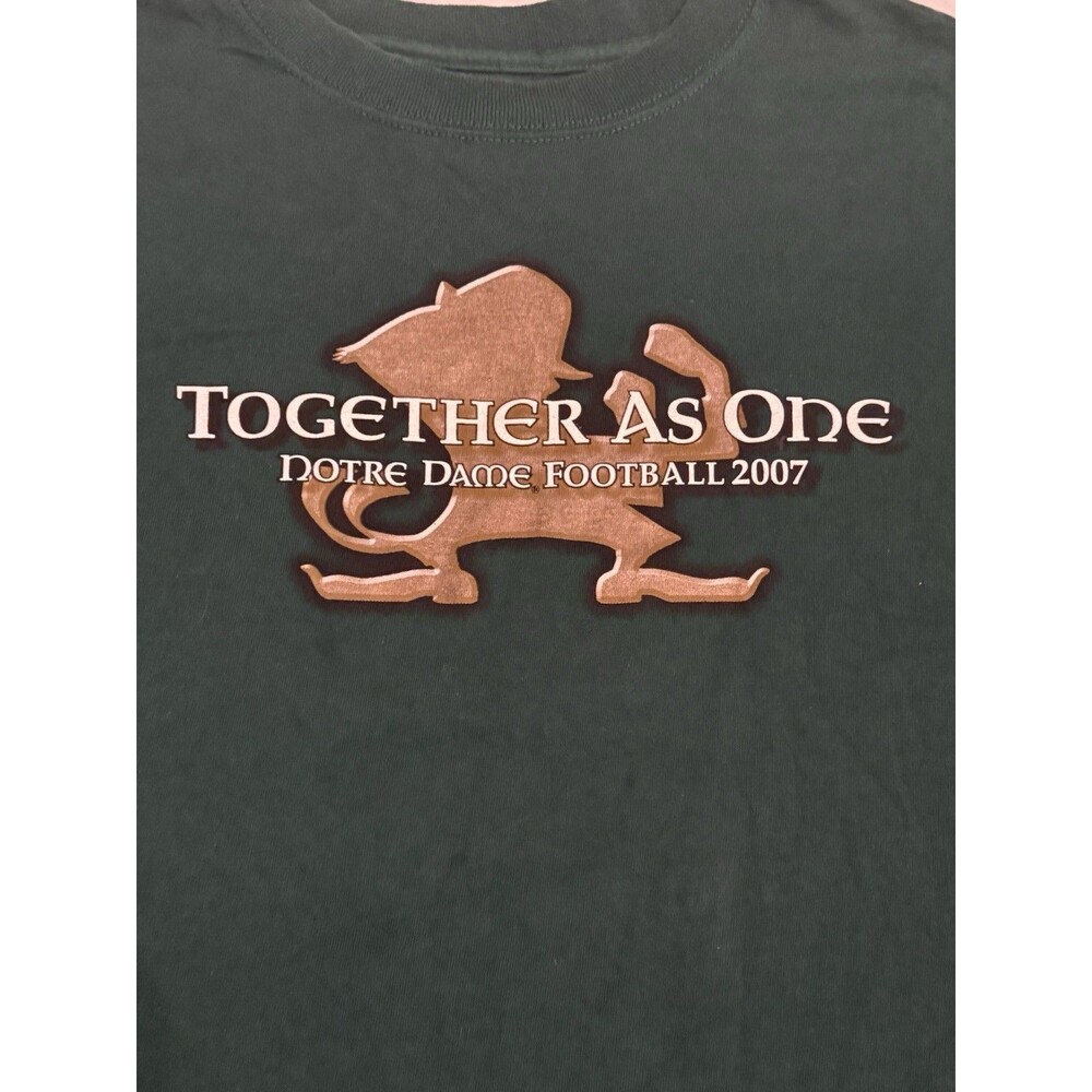 Y2K Vintage Notre Dame Fighting Irish T Shirt Football Adidas Men’s XL 2007